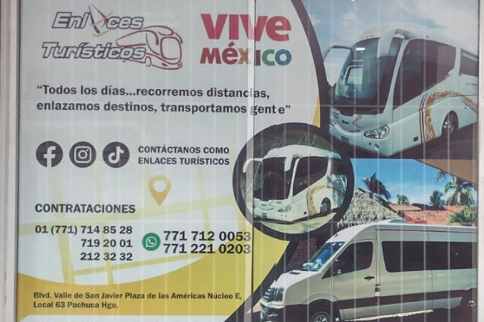 publicidad de enlaces turísticos con 2 autobuses